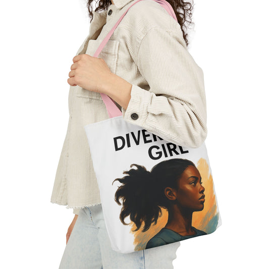 Divergent Girl Canvas Tote Bag, Stylish Reusable Shopping Bag, Great for Everyday Use, Gifts for Book Lovers