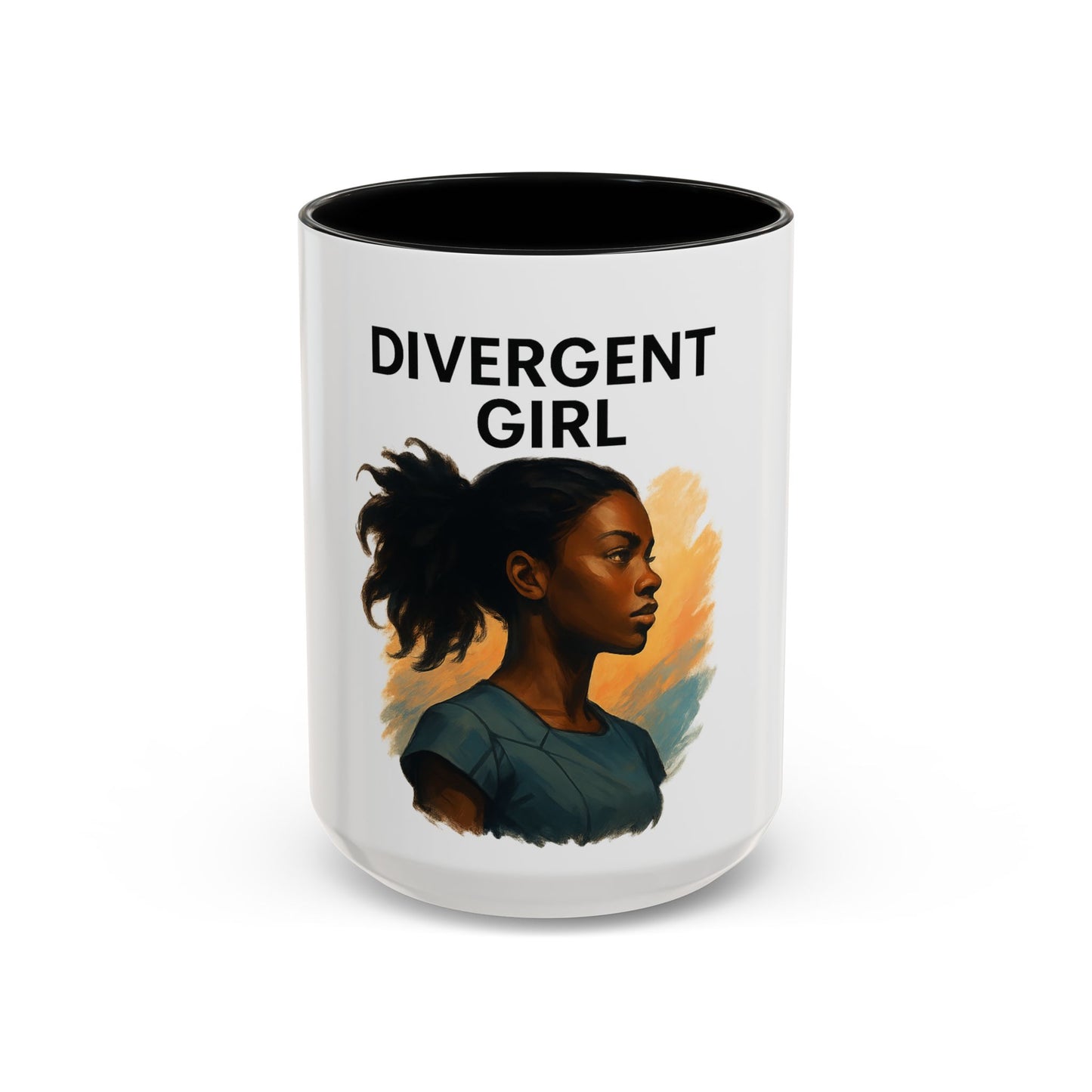 Divergent Girl Coffee Mug, Inspirational Mug, Gift for Book Lovers, Stylish Mug for Students, Unique Art Mug, Motivational Office Decor