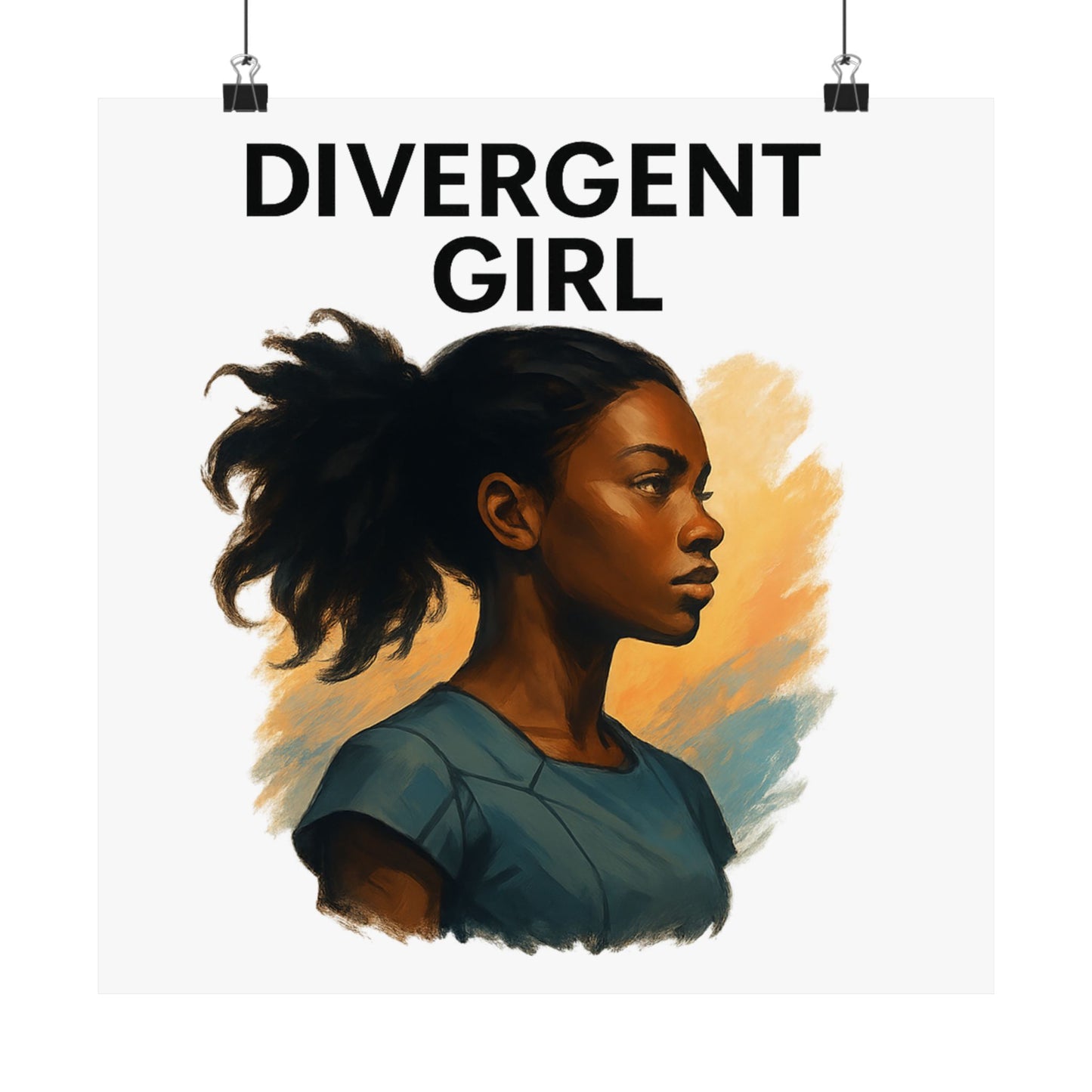 Divergent Girl Matte Vertical Posters, Inspirational Wall Art, Unique Gift for Teens, Home Decor, Literary Art Print
