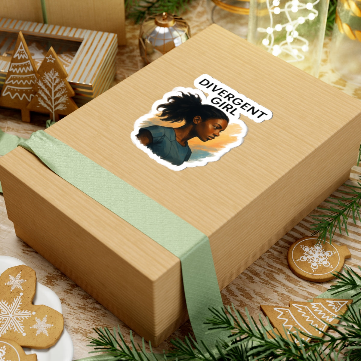 Divergent Girl Kiss-Cut Stickers - Empowering Wall Décor, Laptop Decals, Notebook embellishments, Gifts for Book Lovers, Artistic Stickers