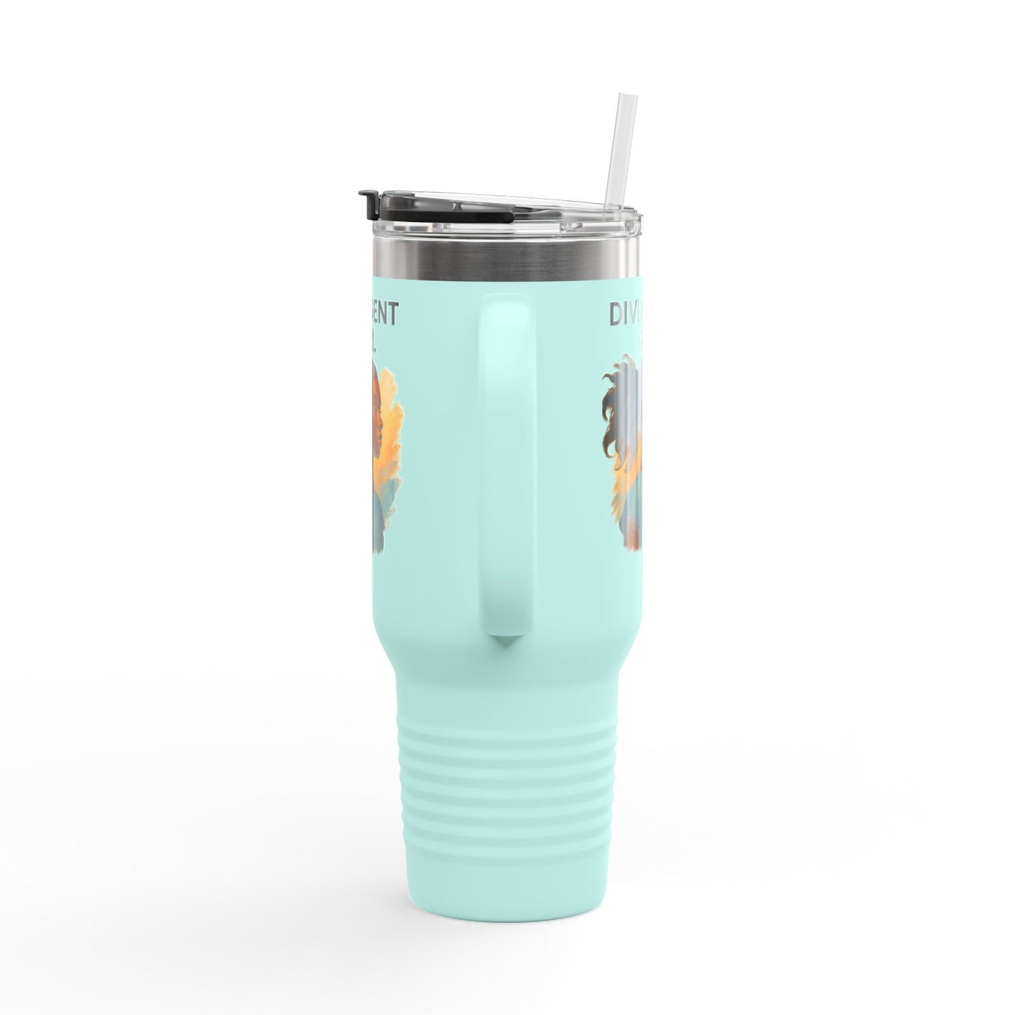 Divergent Girl Insulated Travel Mug, 40oz - Perfect for Adventurers, Hot/Cold Beverages, Gifts, Birthday, Road Trips, Eco-Friendly