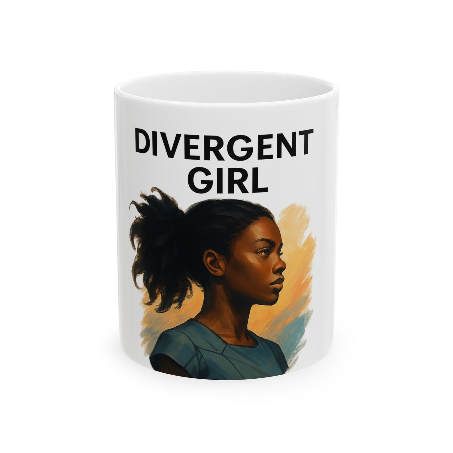 Divergent Girl Ceramic Mug - Inspirational Gift for Readers, Book Lovers, Novels, Home Decor, Tea and Coffee