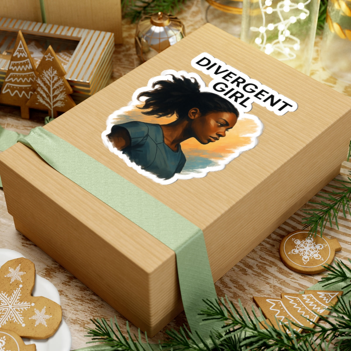 Divergent Girl Kiss-Cut Stickers - Empowering Wall Décor, Laptop Decals, Notebook embellishments, Gifts for Book Lovers, Artistic Stickers