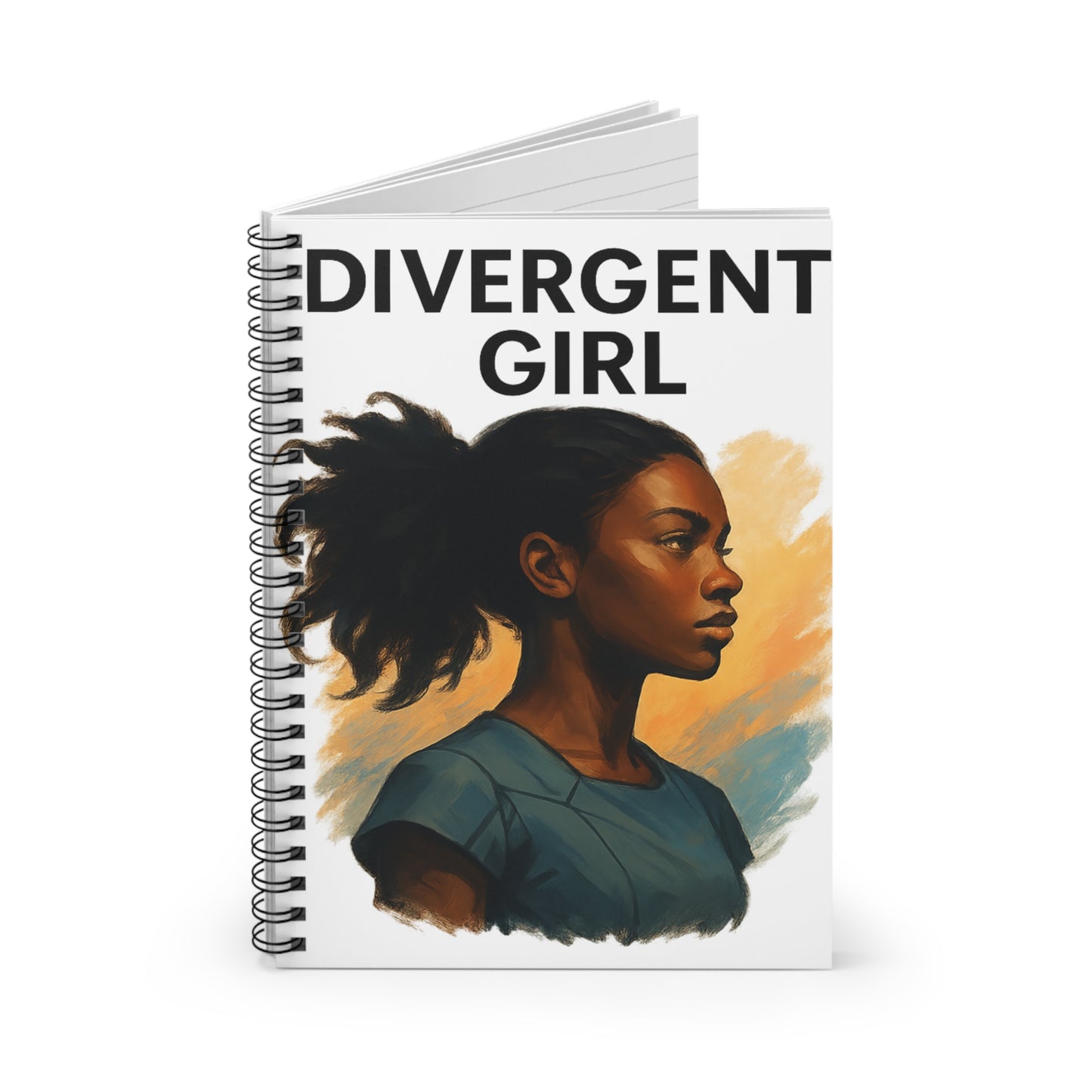 Divergent Girl Spiral Notebook - Inspirational Journal for Creative Minds, Gift for Students, Writing Enthusiasts, School Supplies, [...]