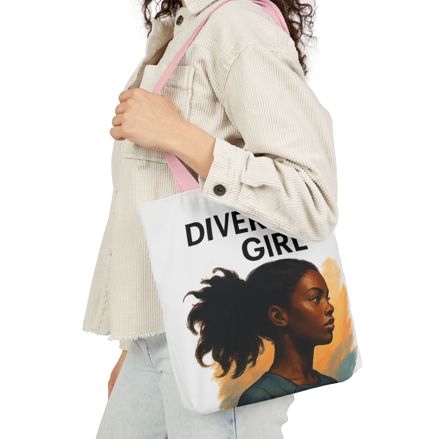 Divergent Girl Canvas Tote Bag, Stylish Reusable Shopping Bag, Great for Everyday Use, Gifts for Book Lovers