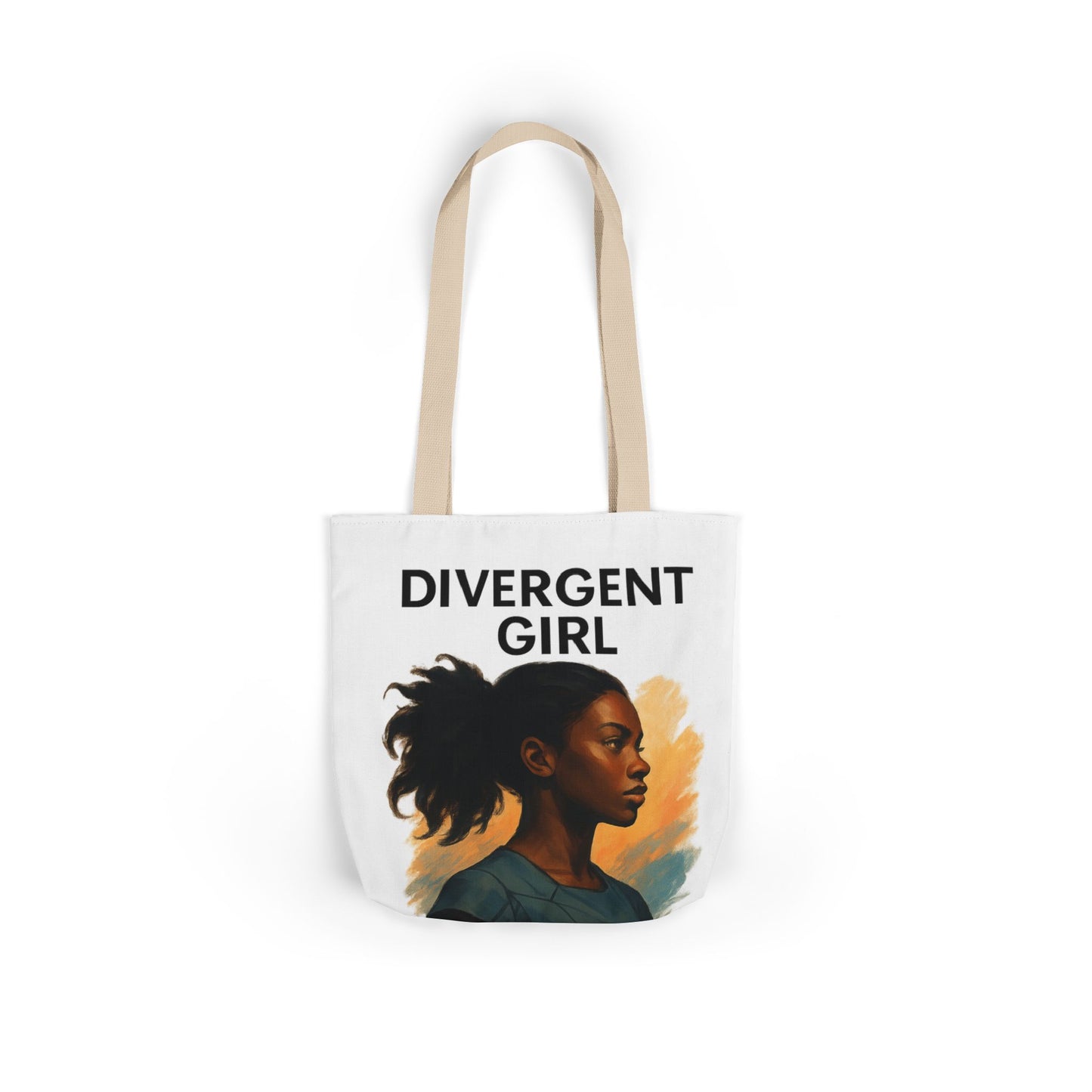 Divergent Girl Canvas Tote Bag, Stylish Reusable Shopping Bag, Great for Everyday Use, Gifts for Book Lovers