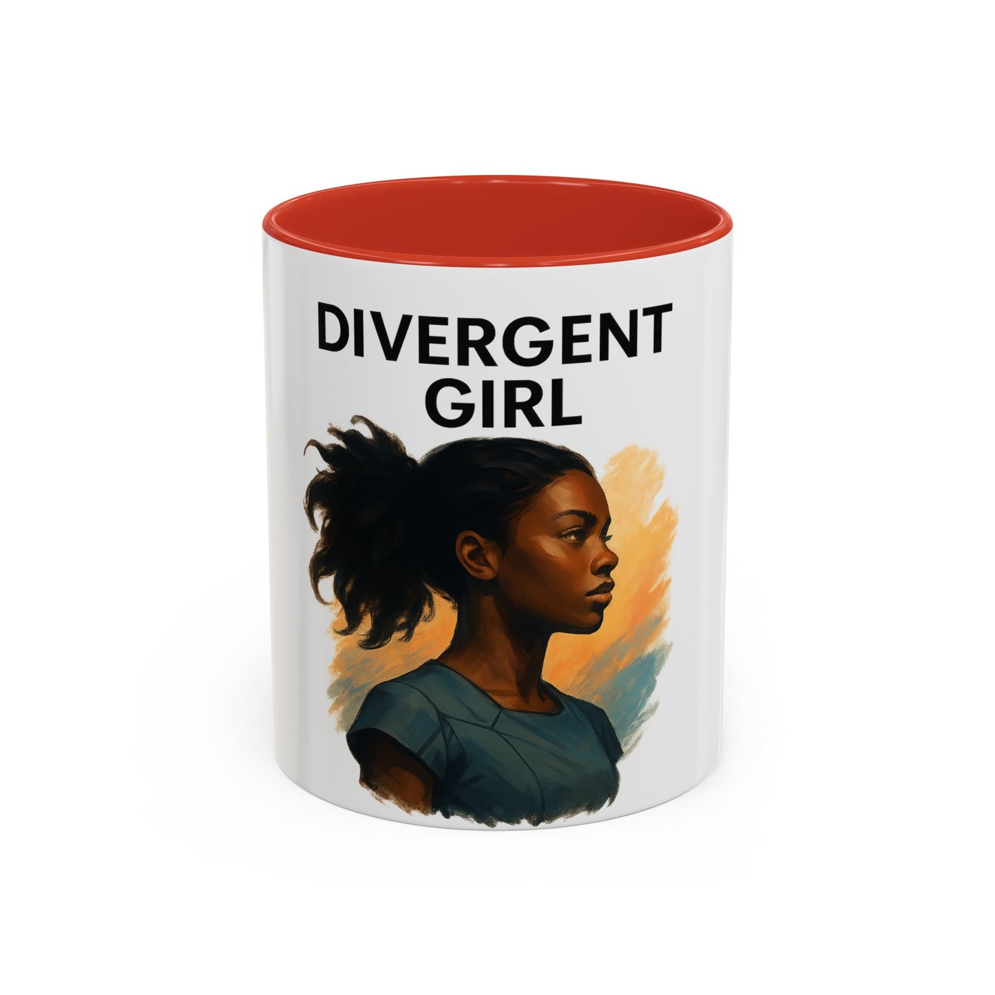 Divergent Girl Coffee Mug, Inspirational Mug, Gift for Book Lovers, Stylish Mug for Students, Unique Art Mug, Motivational Office Decor