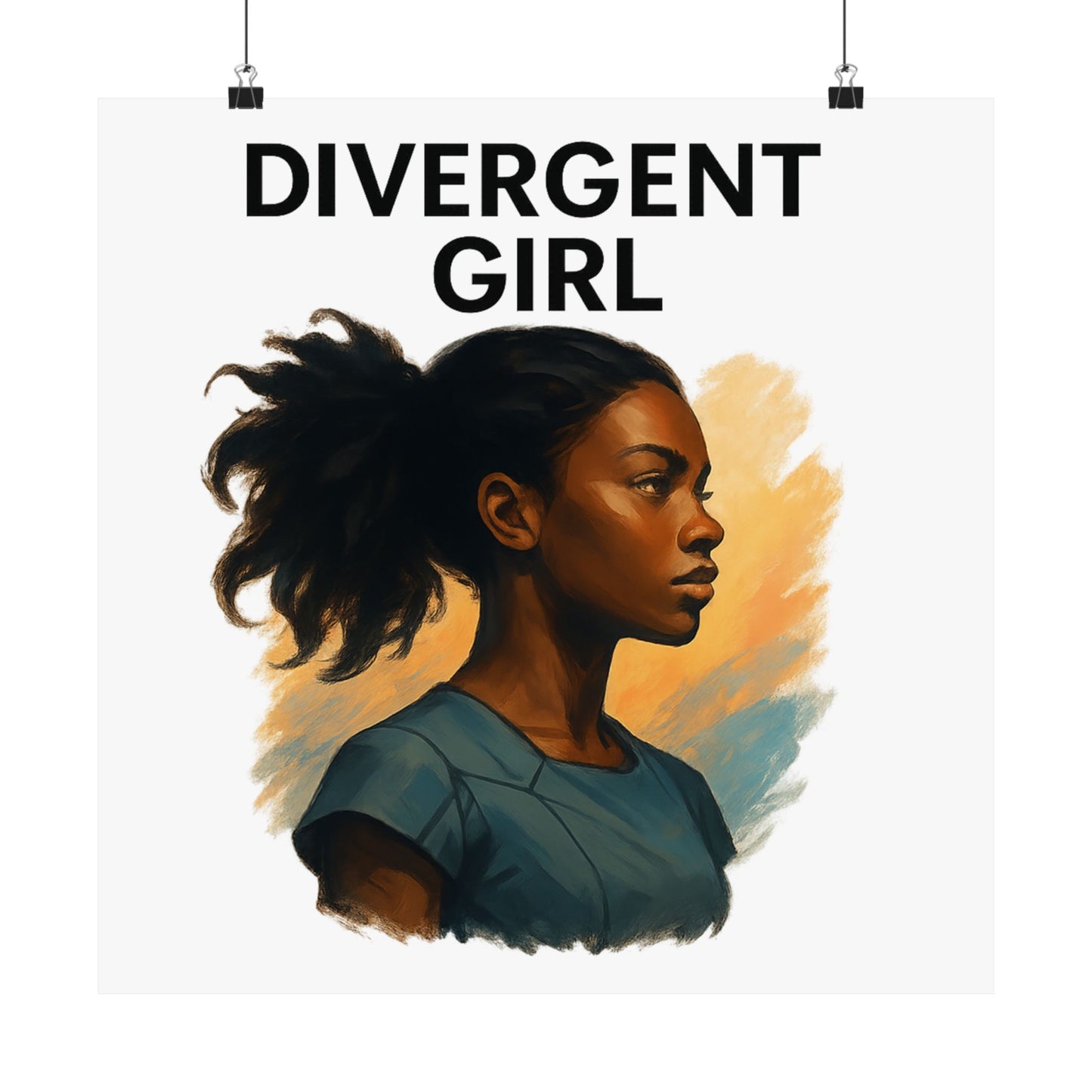 Divergent Girl Matte Vertical Posters, Inspirational Wall Art, Unique Gift for Teens, Home Decor, Literary Art Print