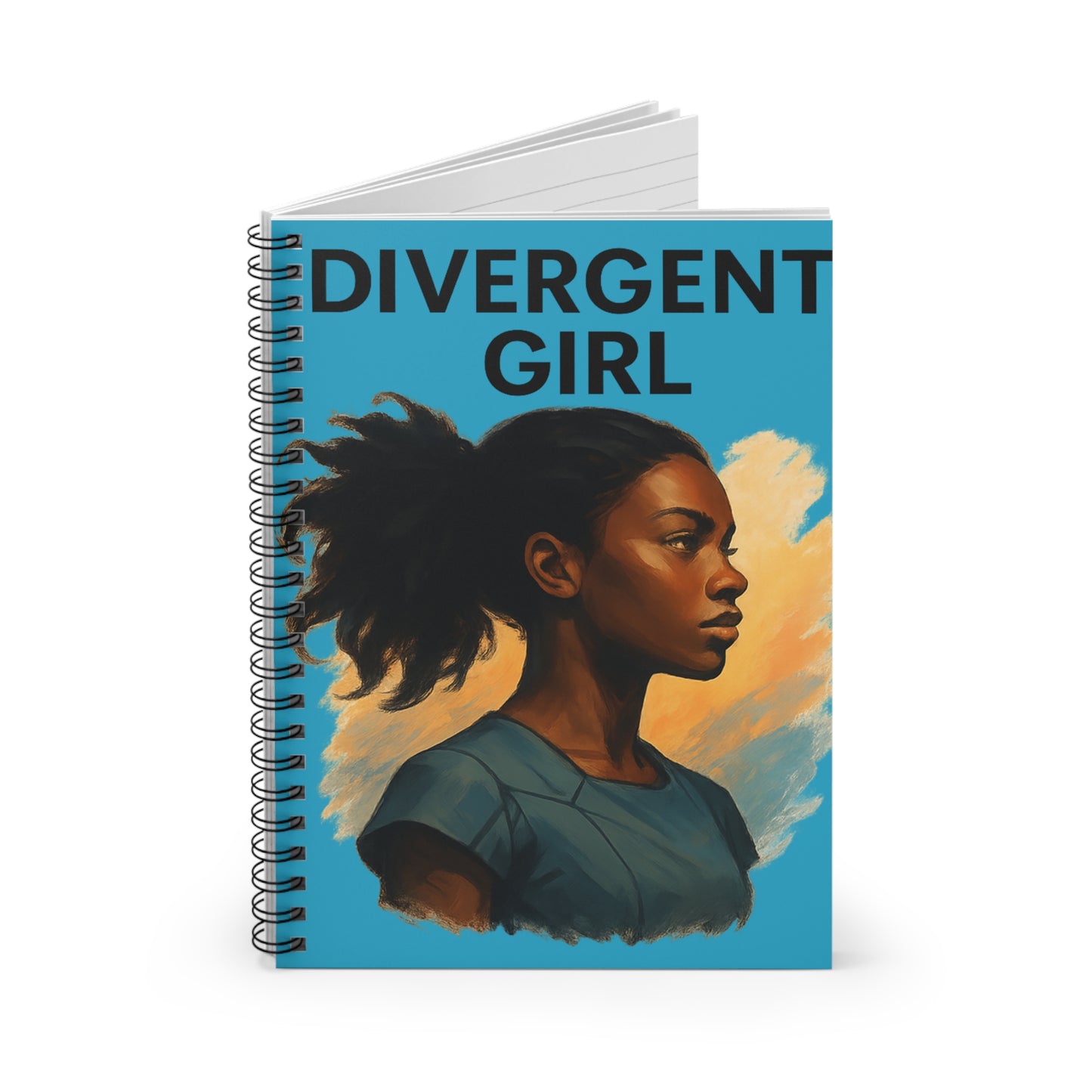 Divergent Girl Spiral Notebook - Inspirational Journal for Creative Minds, Gift for Students, Writing & Drawing