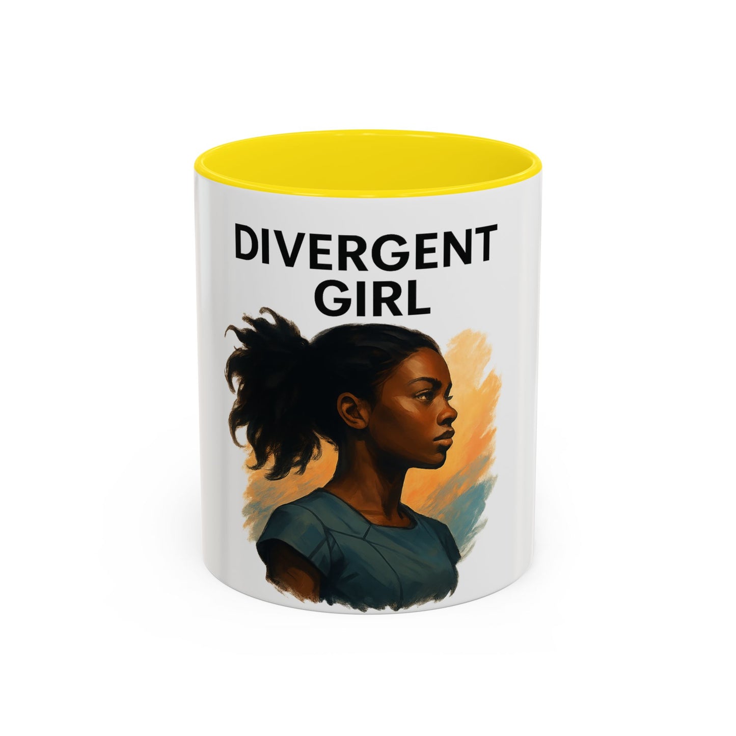 Divergent Girl Coffee Mug, Inspirational Mug, Gift for Book Lovers, Stylish Mug for Students, Unique Art Mug, Motivational Office Decor