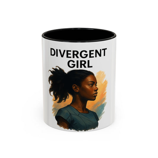 Divergent Girl Coffee Mug, Inspirational Mug, Gift for Book Lovers, Stylish Mug for Students, Unique Art Mug, Motivational Office Decor