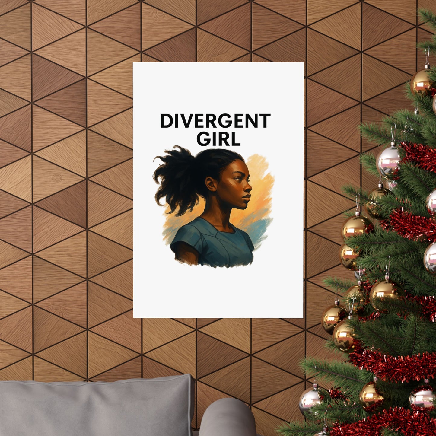 Divergent Girl Matte Vertical Posters, Inspirational Wall Art, Unique Gift for Teens, Home Decor, Literary Art Print